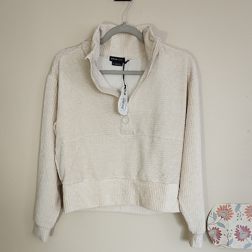 Prana | Prana Escambia Cream Half Zip Top Women's Size Small NWT